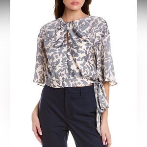BCBGMAXAZRIA Twisted Neck Blouse